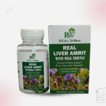 Real Liver Amrit with Milk Thistle – Ayurvedic Liver Detox Tablets | Cleanse & Protect (60 Tablets)